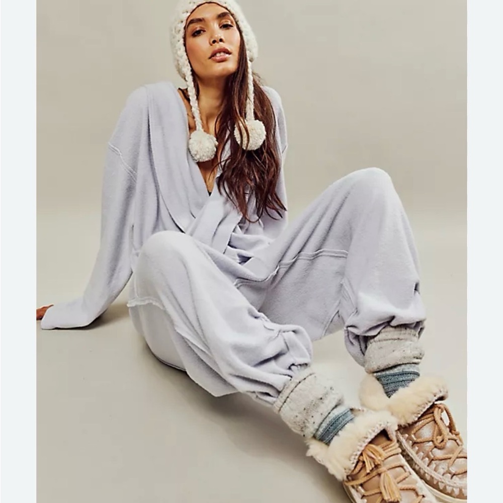 Intimately Free People Day Off Fleece Jumpsuit Lavender size XS